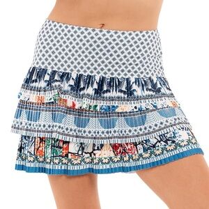 NEW Lucky In Love Womens Playing In Paradise Pleated Skort Short XS